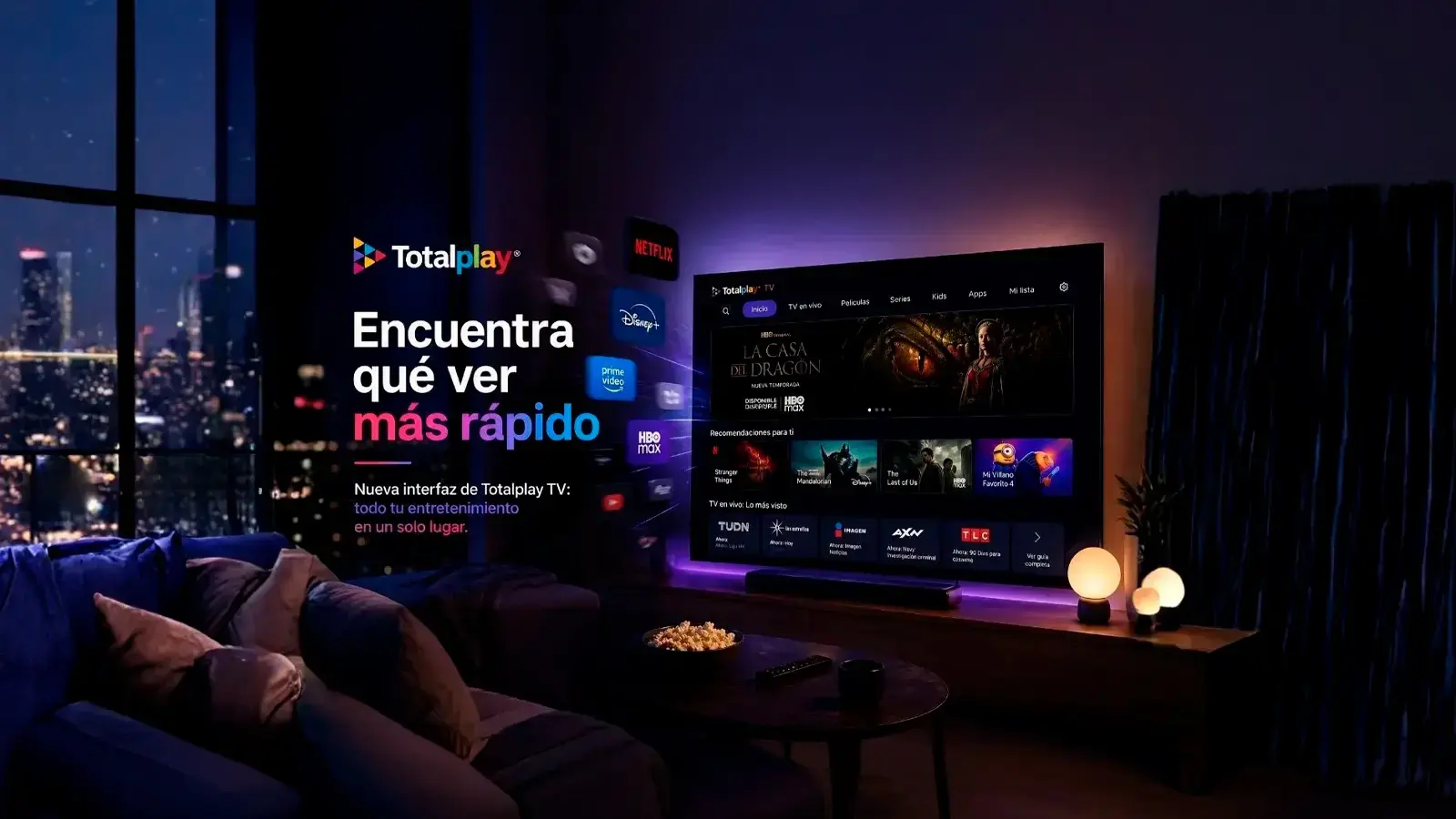 Encuentra qué ver en la tele más rápido sin cambiar de app con la nueva interfaz de Totalplay TV